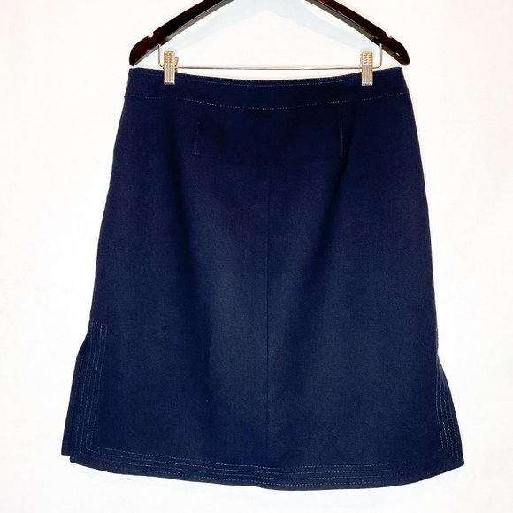 NWT Tory Burch Navy Pencil with Topstitch Detail - Picture 3 of 11